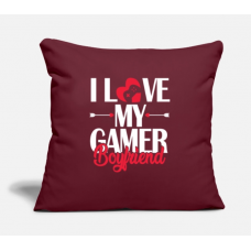 I Love My Gamer Boyfriend Cypress Green Pillow